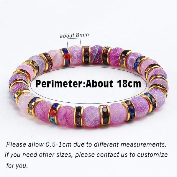 1Pcs Classic Colorful Purple Love Crystal Beaded Chakra Yoga Bracelet Female Natural Stone Beads Bracelets Women Men Jewelry Hot - Image 6