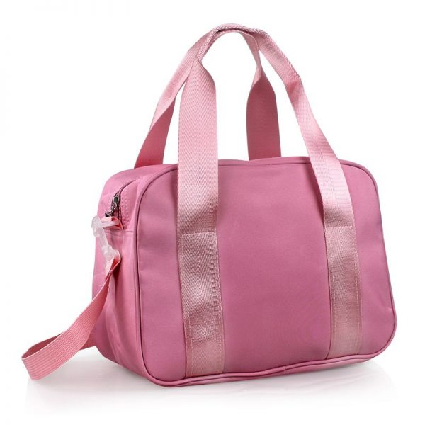 Canvas Waterproof Tote Bag Gym Yoga Ballet Pink Lace Embroidery Handbags Girls Princess Fabric Dance Bag - Image 5