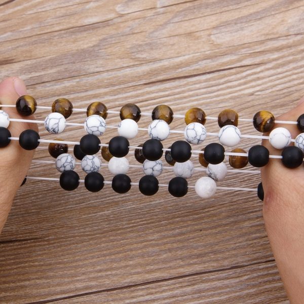 Hot 2pcs/set 7 Style Couples Distance Bracelet Natural Stone Yoga Beaded Bracelet for Men Women Friend Gift Charm Strand Jewelry - Image 3