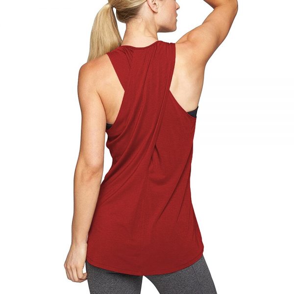 Hot Sales Women's Cross Back Yoga Shirt Sleeveless Racerback Workout Active Tank Top Gym sports vest Sleeveless shirt Fitness