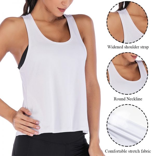 LOOZYKIT Gym Fitness Women Yoga Sports Shirt Sleeveless Yoga Top Running Shirt Tank Tops Training Waistcoat Running Sportwear - Image 5