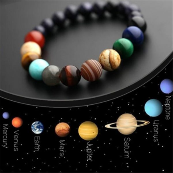 Lovers Eight Planets Natural Stone Bracelet Universe Yoga Chakra Galaxy Solar System Bracelets for Men Women Jewelry Dropshiping - Image 3