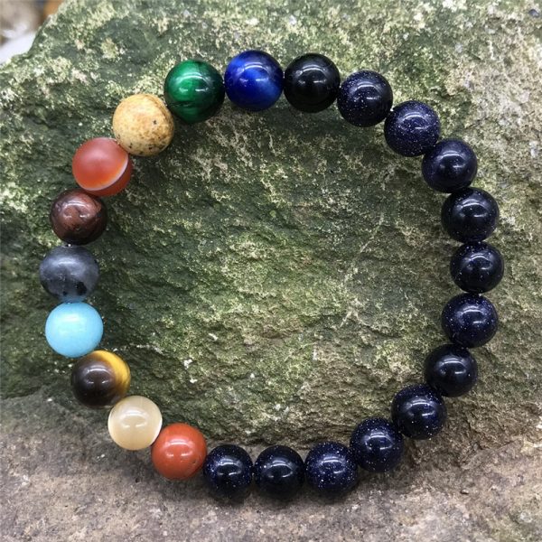 Lovers Eight Planets Natural Stone Bracelet Universe Yoga Chakra Galaxy Solar System Bracelets for Men Women Jewelry Dropshiping - Image 4