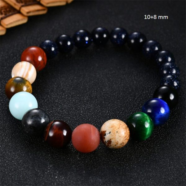 Lovers Eight Planets Natural Stone Bracelet Universe Yoga Chakra Galaxy Solar System Bracelets for Men Women Jewelry Dropshiping - Image 5