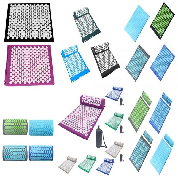 Massager Cushion Massage Yoga Mat Acupressure Relieve Stress Back Body Pain Spike Acupuncture Mat with Pillow - Image 2