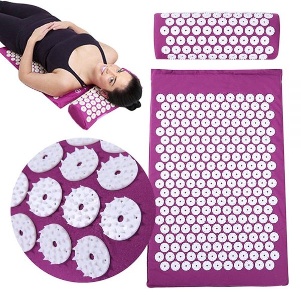 Massager Cushion Massage Yoga Mat Acupressure Relieve Stress Back Body Pain Spike Acupuncture Mat with Pillow - Image 5