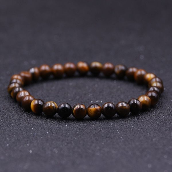 Minimalist Natural Stone Beads Tiger Eye Bracelet 4 Size Beaded Mens Buddha Braclet For Male Yoga Handmade Jewelry Homme Bijoux - Image 4