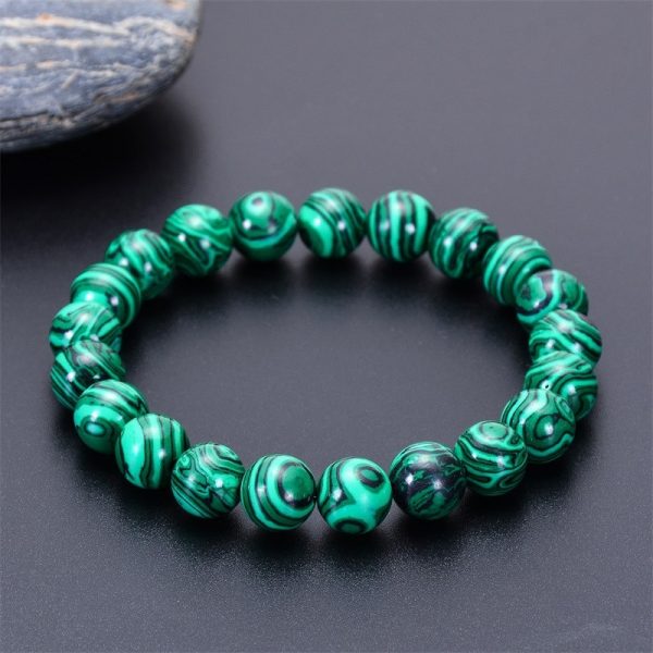 New Fashion Natural Malachite Bracelet for Men Women Natural Stone Bead Charm Bracelets Bangles Yoga Jewelry Gifts - Image 4