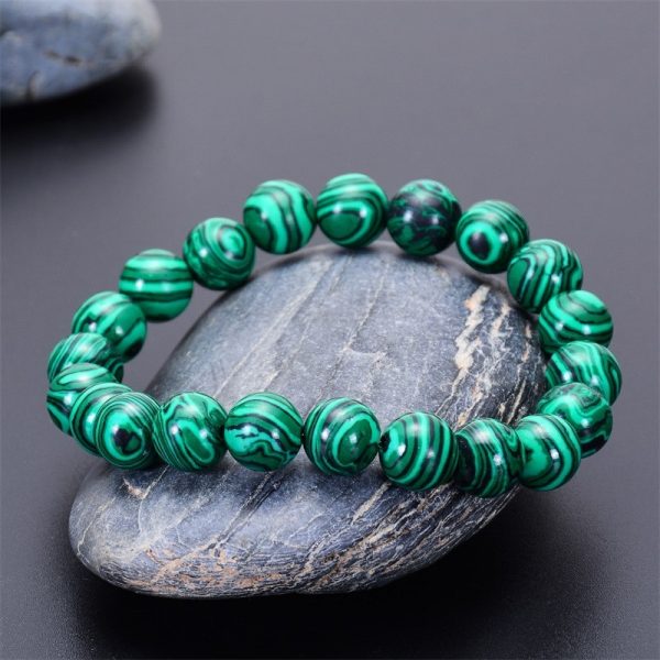 New Fashion Natural Malachite Bracelet for Men Women Natural Stone Bead Charm Bracelets Bangles Yoga Jewelry Gifts - Image 5