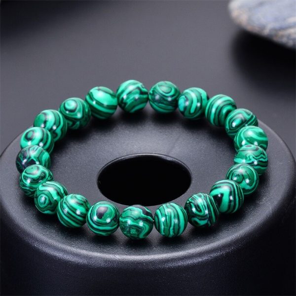 New Fashion Natural Malachite Bracelet for Men Women Natural Stone Bead Charm Bracelets Bangles Yoga Jewelry Gifts