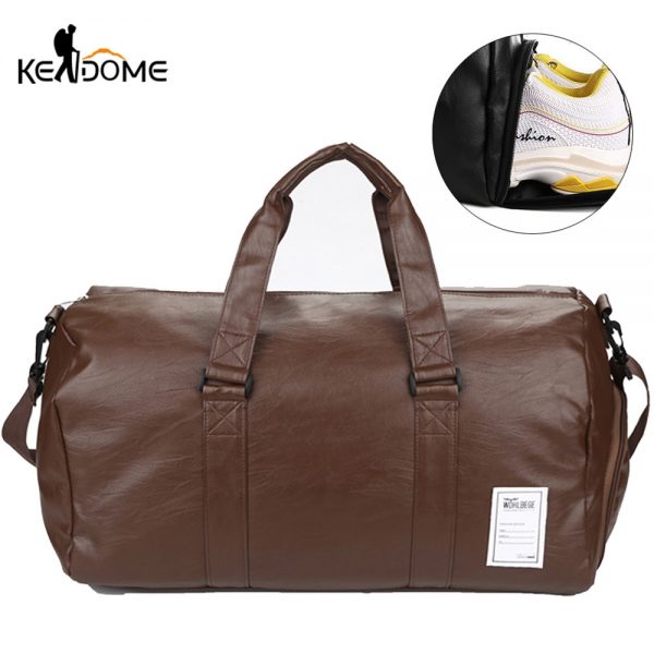 PU Leather Gym Fitness Bag Women Yoga Mat Bags Travel Handbag Tote Shoulder Pack for Shoes Training Gymtas Sac De Sport XA126D