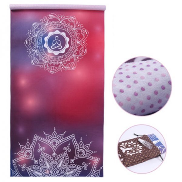 Printed Yoga Mat Towel Microfiber AbsorbSweat Yoga Towel Silica Gel Non-slip Goodgrip 183*65cm Yoga Blanket Pilates Mat Cover - Image 4