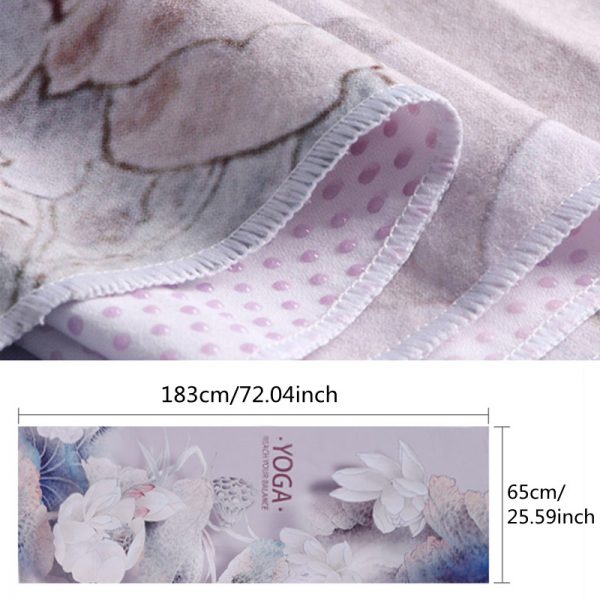 Printed Yoga Mat Towel Microfiber AbsorbSweat Yoga Towel Silica Gel Non-slip Goodgrip 183*65cm Yoga Blanket Pilates Mat Cover - Image 5