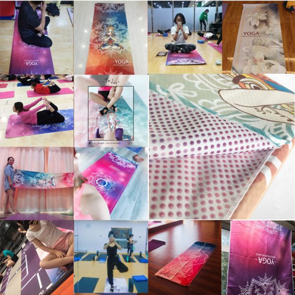 Printed Yoga Mat Towel Microfiber AbsorbSweat Yoga Towel Silica Gel Non-slip Goodgrip 183*65cm Yoga Blanket Pilates Mat Cover - Image 6