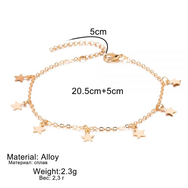 Star Pendant Anklet Foot Chain Summer Yoga Beach Leg Bracelet Charm Anklets Jewelry Gift - Image 3