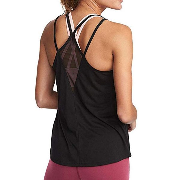 Woman T-shirt For Fitness Sports Wear Women Gym Shirt Sport Yoga Top Tank Open Back Workout Tops Women's Sportswear - Image 5