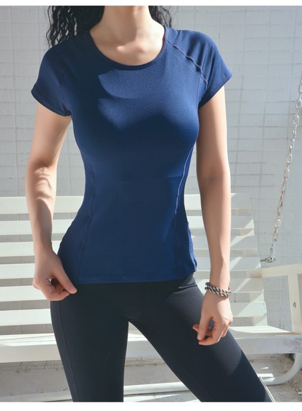 Women Summer T Shirts Slim Fit For Sports Fitness Yoga Short Sleeve Yoga Top Mesh Womens Gym Shirt Sport Wear - Image 5