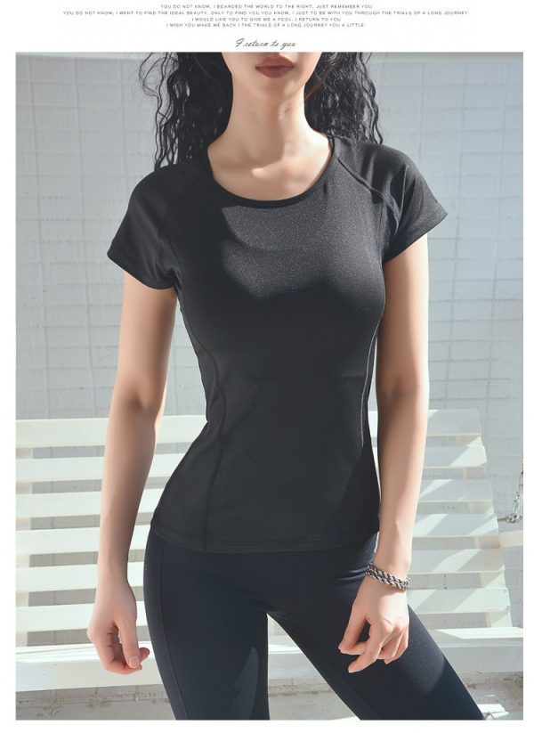 Women Summer T Shirts Slim Fit For Sports Fitness Yoga Short Sleeve Yoga Top Mesh Womens Gym Shirt Sport Wear - Image 6