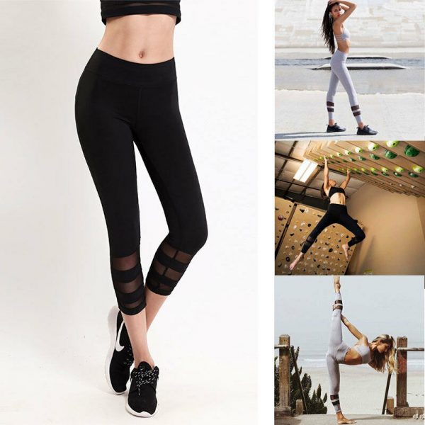 Women Yoga Fitness Leggings Athletic Gym Sports Exercise High Waist Stretch Pants Trousers - Image 4