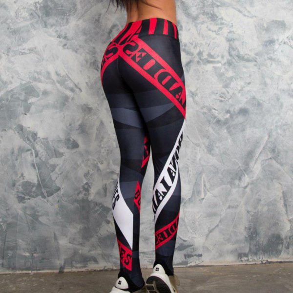 Women Yoga Pants Compression Elastic Gym Fitness Sport Printed Leggings Tights Running Workout Sportswear Girl Training Trousers - Image 3