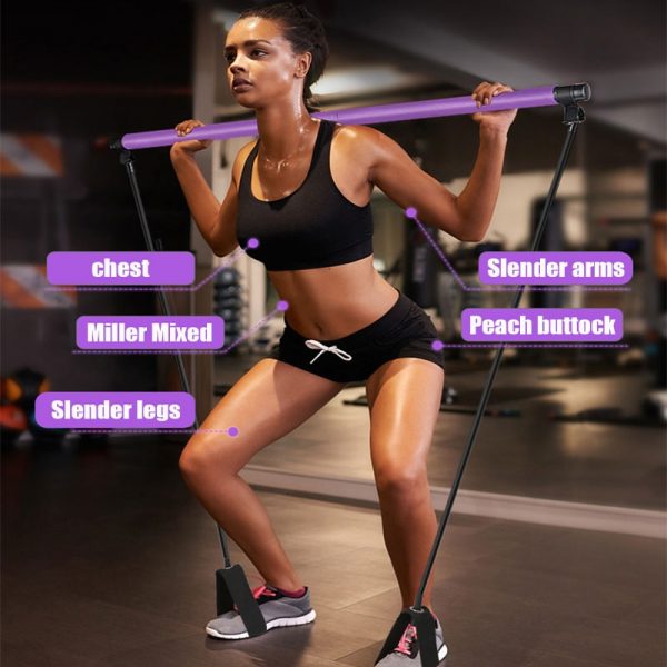 Yoga Resistance Bands Pilates Stick Bodybuilding Crossfit Gym Rubber Tube Elastic Bands Fitness Equipment Training Exercise - Image 2