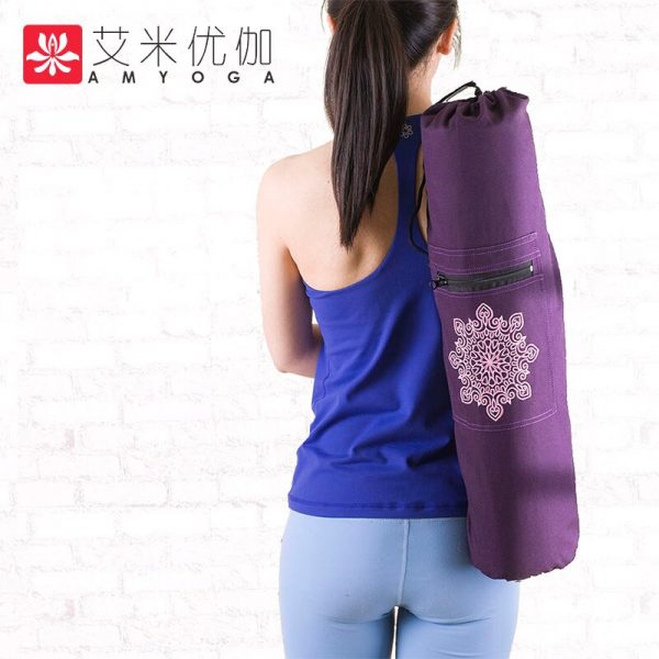 Durable canvas cotton yoga mat bag tote bag easy loading mat free shipping - Image 2