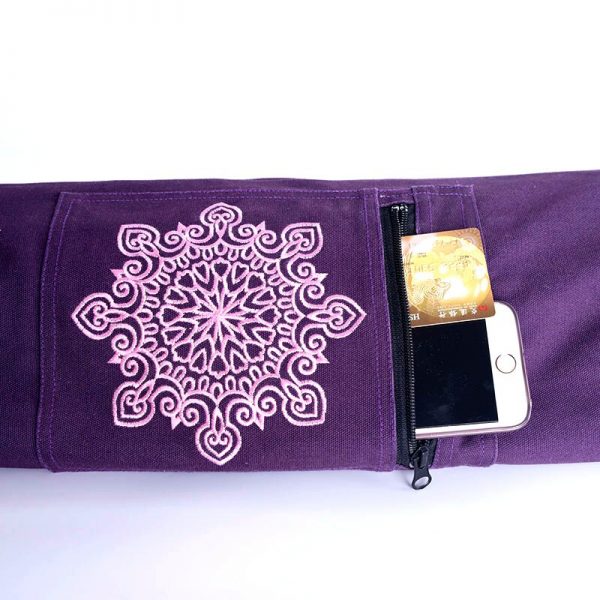 Durable canvas cotton yoga mat bag tote bag easy loading mat free shipping - Image 6